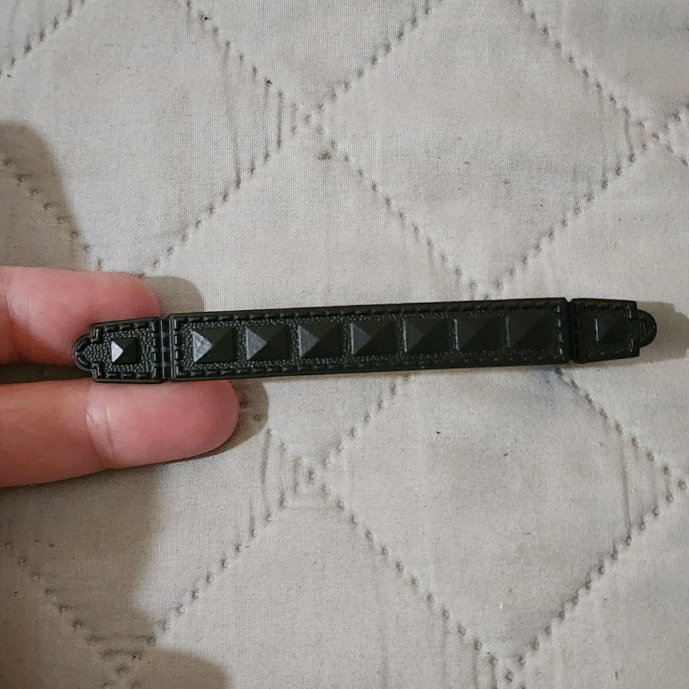 Vintage Hyer Black‎ Metal Cabinet Drawer Pulls Pyramid Stud Design 1960s NOS